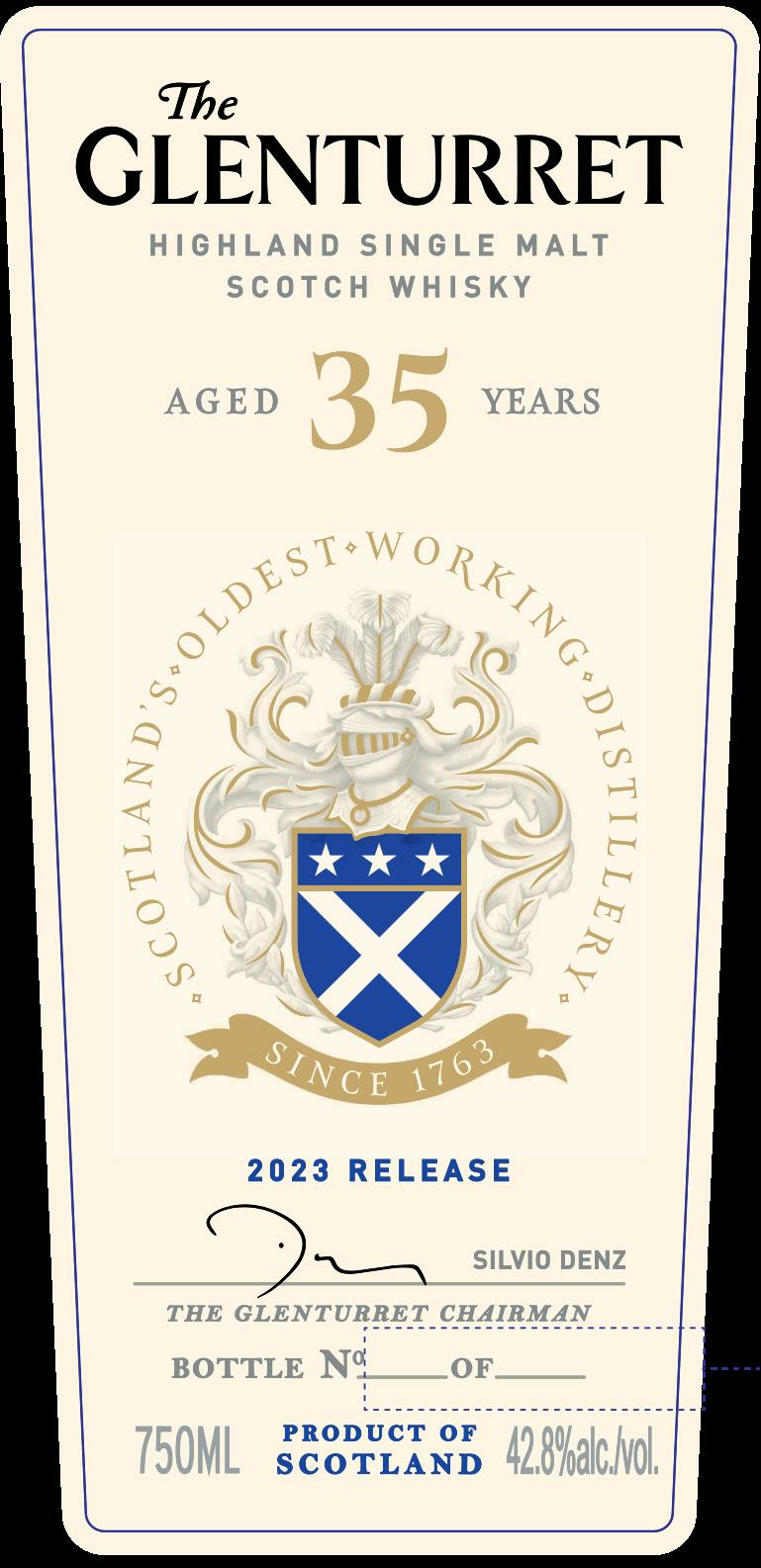 Glenturret 35 Years Old 2023 Release Highland Single Malt Scotch Whisky