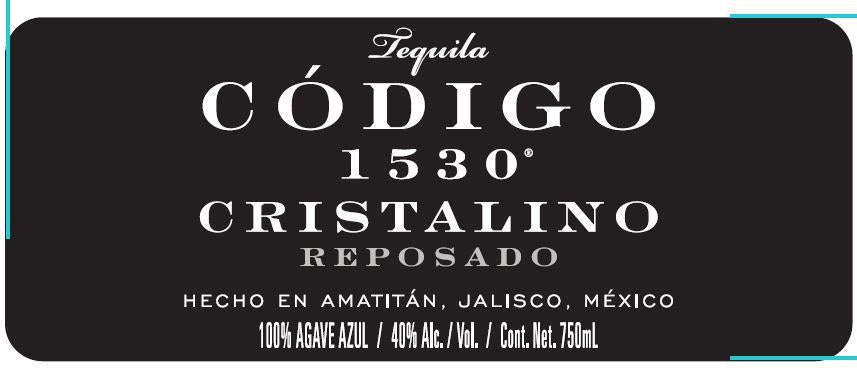 Código 1530 Cristalino Reposado Tequila 100% de Agave Azul