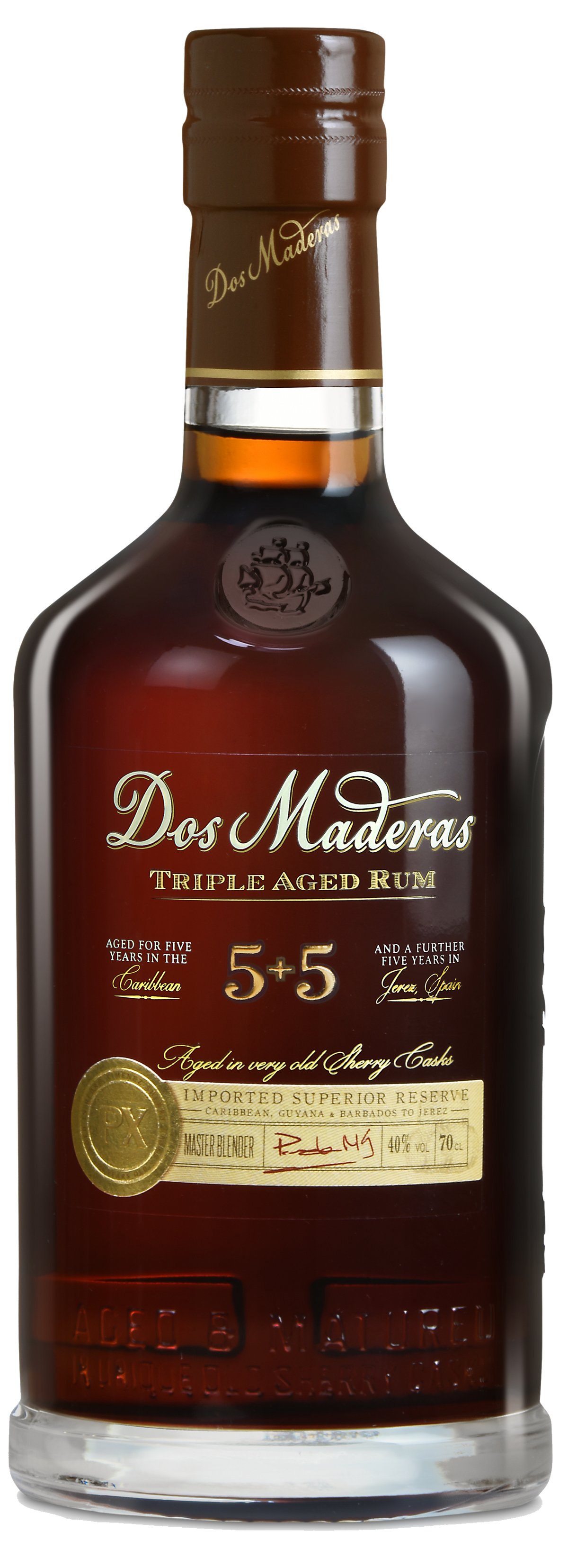 Dos Maderas 5+5 PX Triple Aged Rum (with 2 Glass)