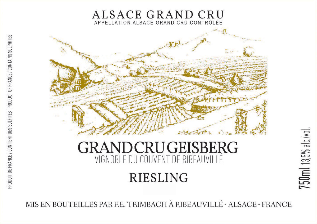 Trimbach Grand Cru Geisberg Riesling Vignoble du Couvent de Ribeauville