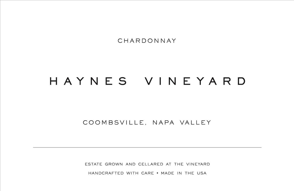 Haynes Vineyard Chardonnay Vigneron Coombsville