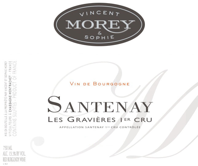 Vincent & Sophie Morey Santenay 1er Cru Les Gravières
