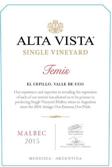 Alta Vista Malbec Temis Single Vineyard Estate Bottled Valle de Uco