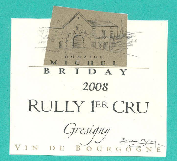 Michel Briday Rully 1er Cru Gresigny Blanc