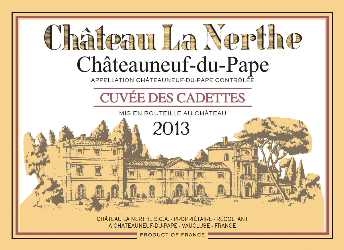 Château La Nerthe Chateauneuf-du-Pape Cuvée des Cadettes