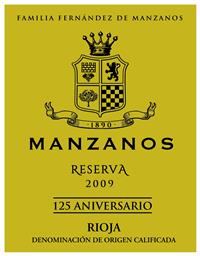 Bodegas Manzanos 125 Aniversario Rioja Reserva