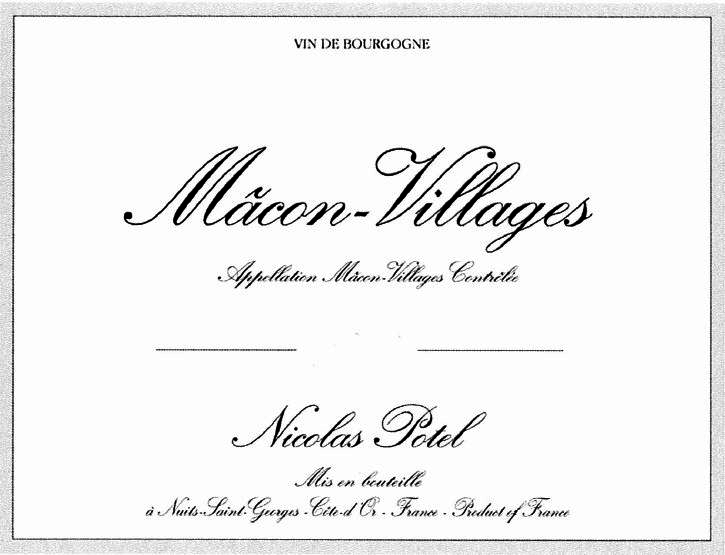 Nicolas Potel Mâcon-Villages