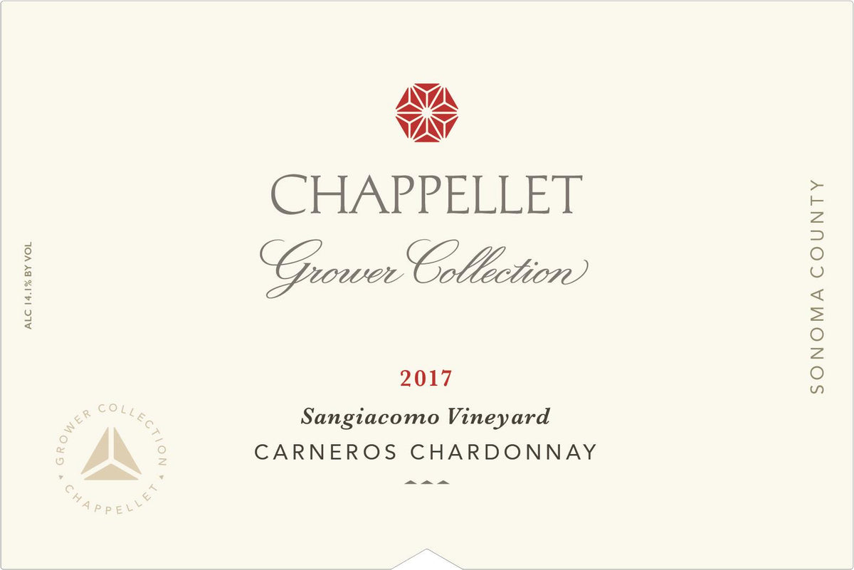 Chappellet Grower Collection Chardonnay Sangiacomo Vineyard Carneros
