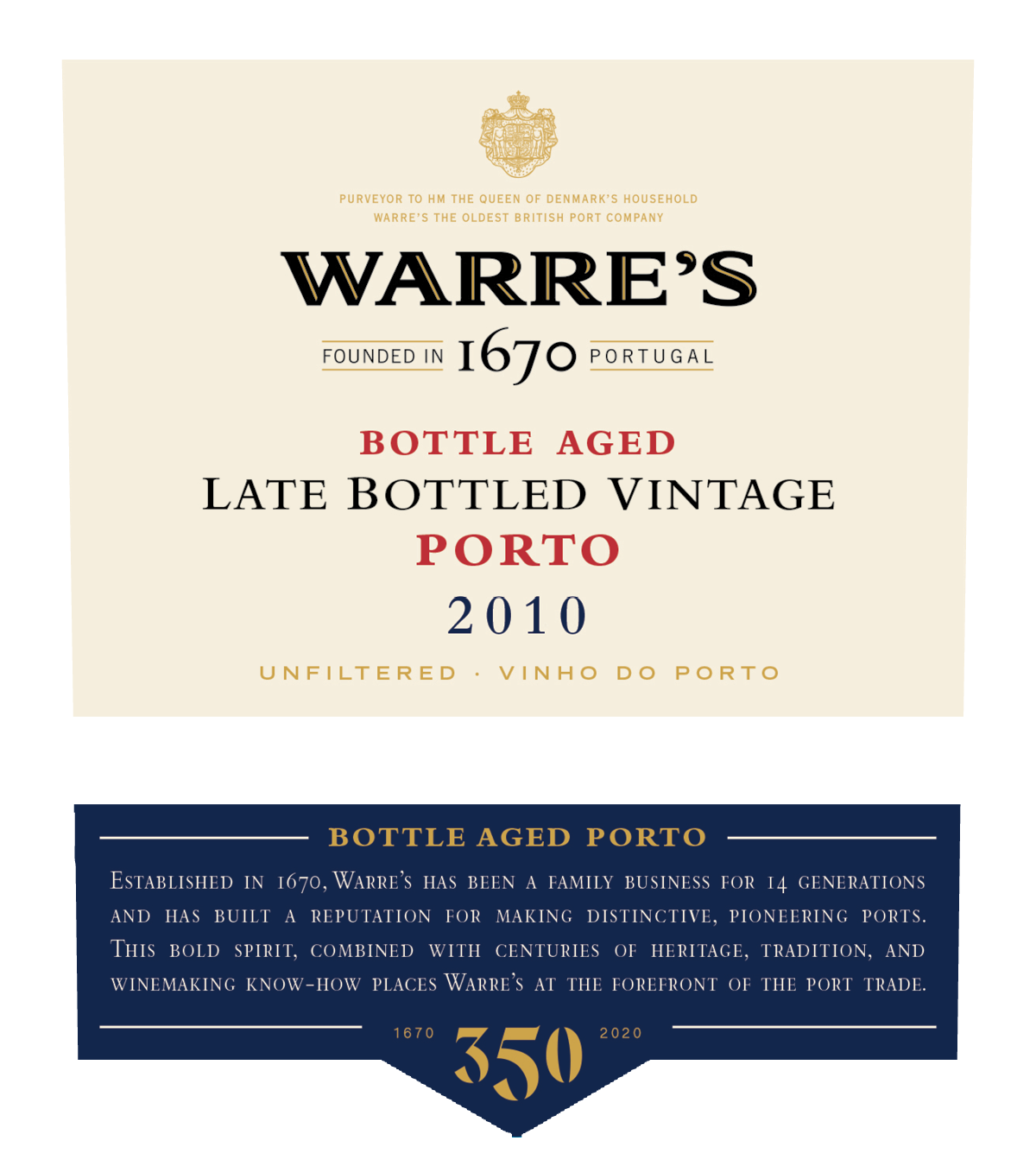 Warre's 2010 Barrel Aged Late Bottled Vintage Porto