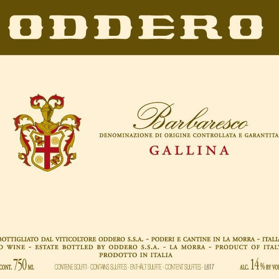 Poderi E Cantine Oddero Barbaresco Gallina