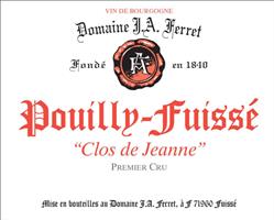 Domaine J.A. Ferret Pouilly-Fuissé 1er Cru Tête De Cru Clos De Jeanne