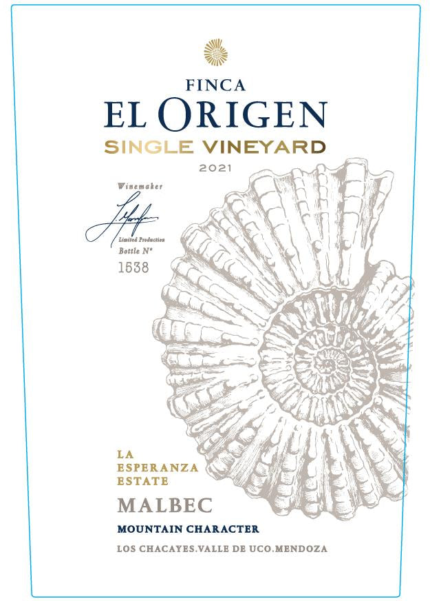 Finca El Origen Malbec Single Vineyard La Esperanza Estate Valle De Uco