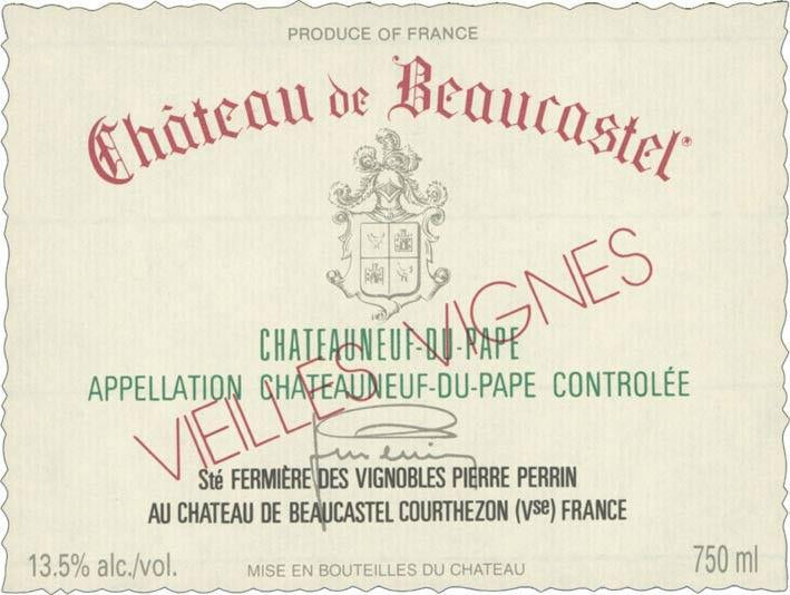 Château De Beaucastel Châteauneuf-du-Pape Vieilles Vignes Blanc