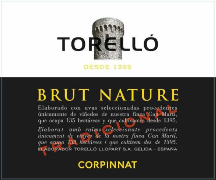 Torelló Penedès Brut Nature Corpinnat Tradicional