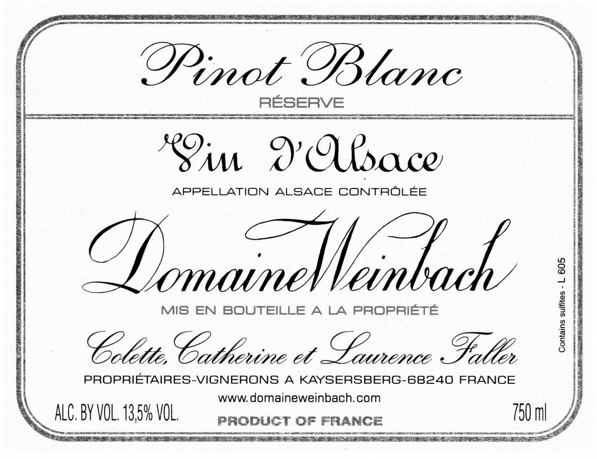 Domaine Weinbach Pinot Blanc Reserve