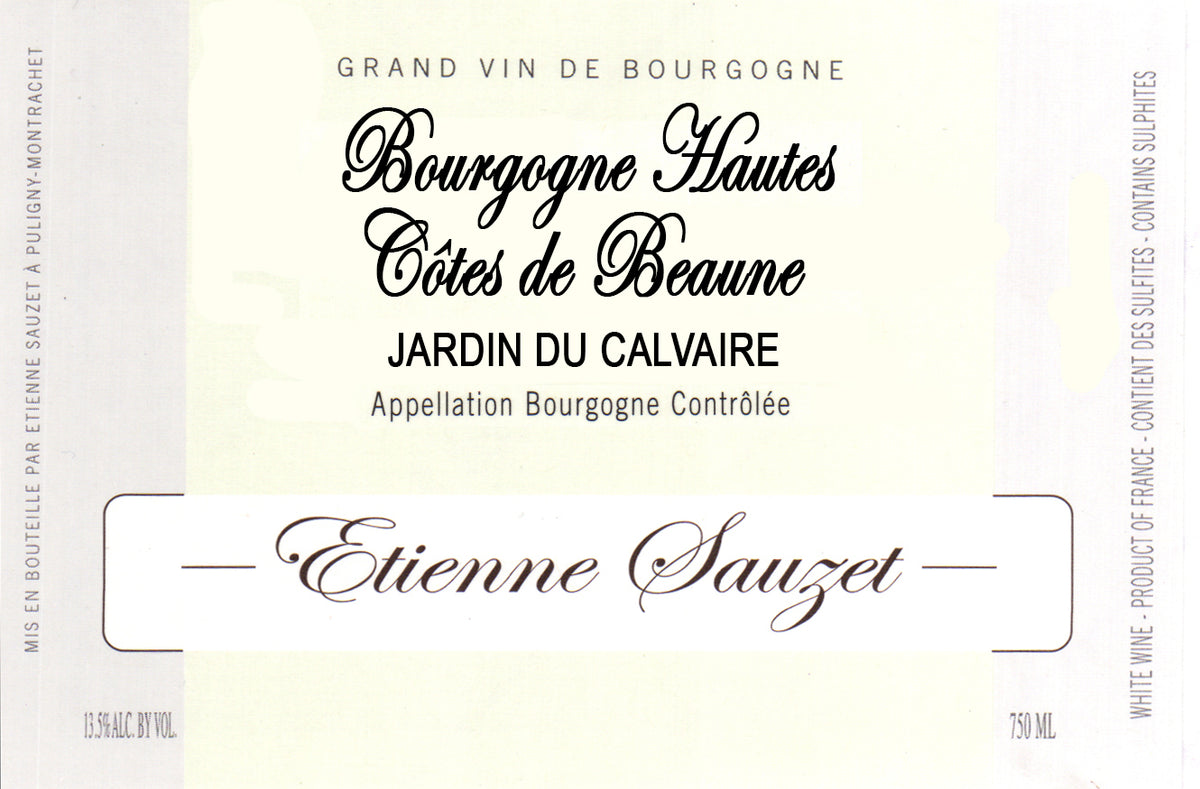 Etienne Sauzet Bourgogne Hautes Côtes de Beaune Jardin du Calvaire Blanc