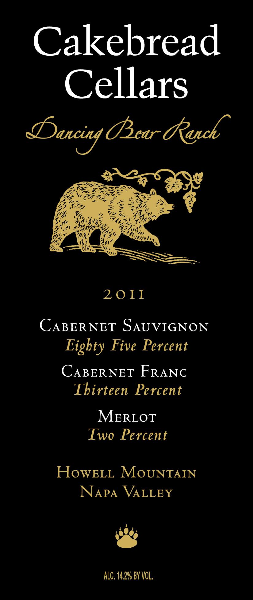 Cakebread Cellars Cabernet Sauvignon Dancing Bear Ranch Reserve Howell Mountain