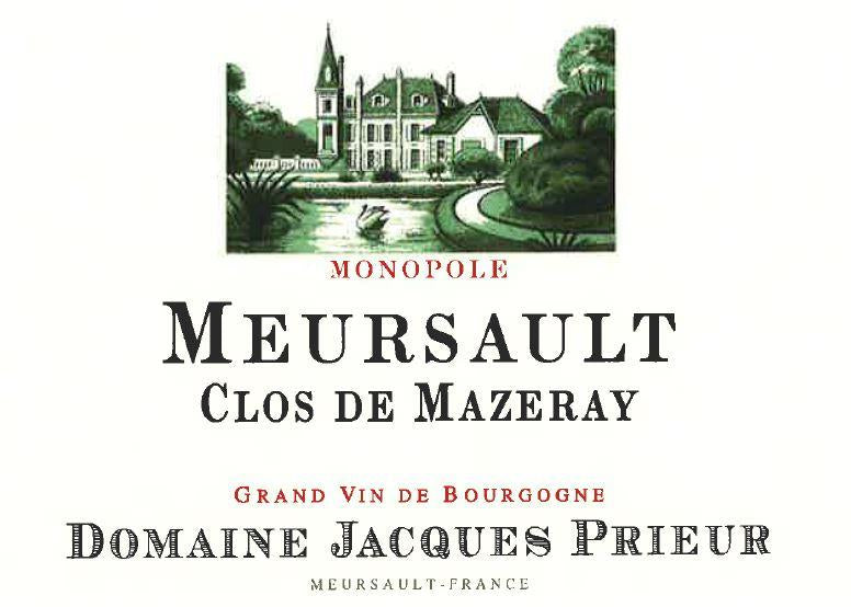 Domaine Jacques Prieur Meursault Clos de Mazeray Monopole