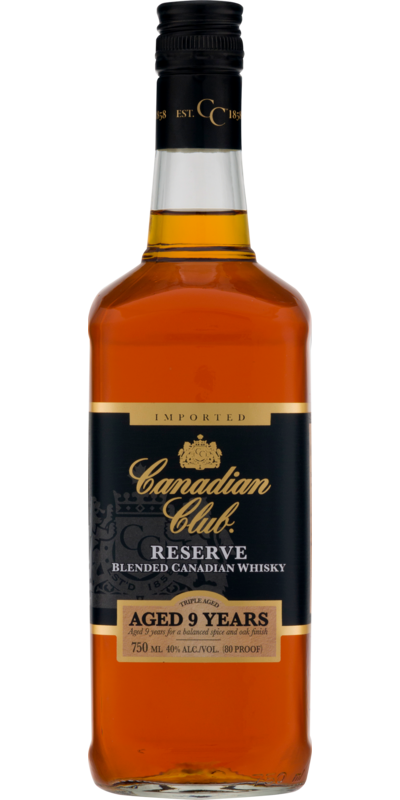 Canadian Club Reserve 9 Year Old Blended Canadian Whisky