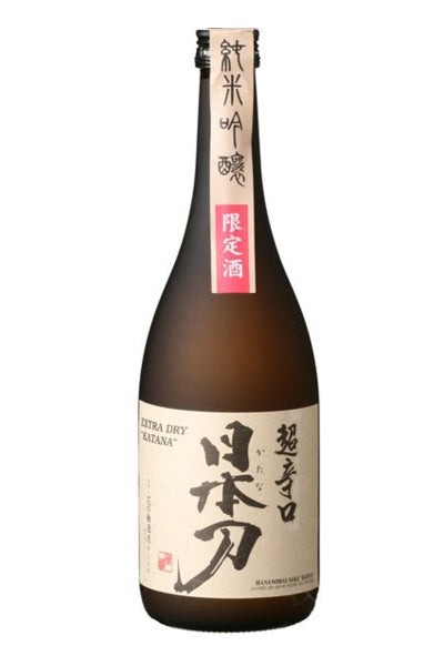 HANANOMAI SHUZO KATANA JUNMAI GINJO EXTRA DRY SAKE JAPAN 750ML