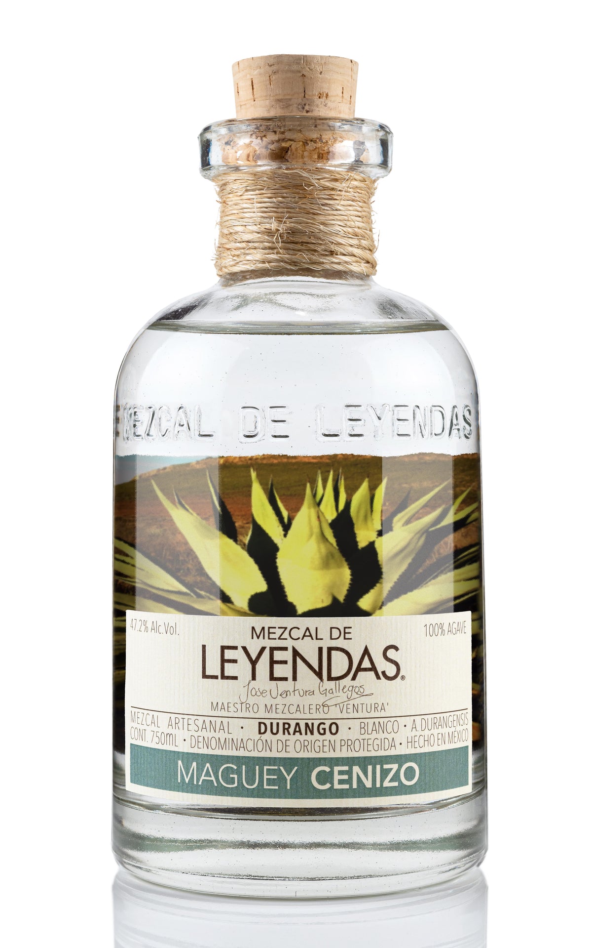 Mezcales de Leyenda Maguey Cenizo Blanco Mezcal Artesanal