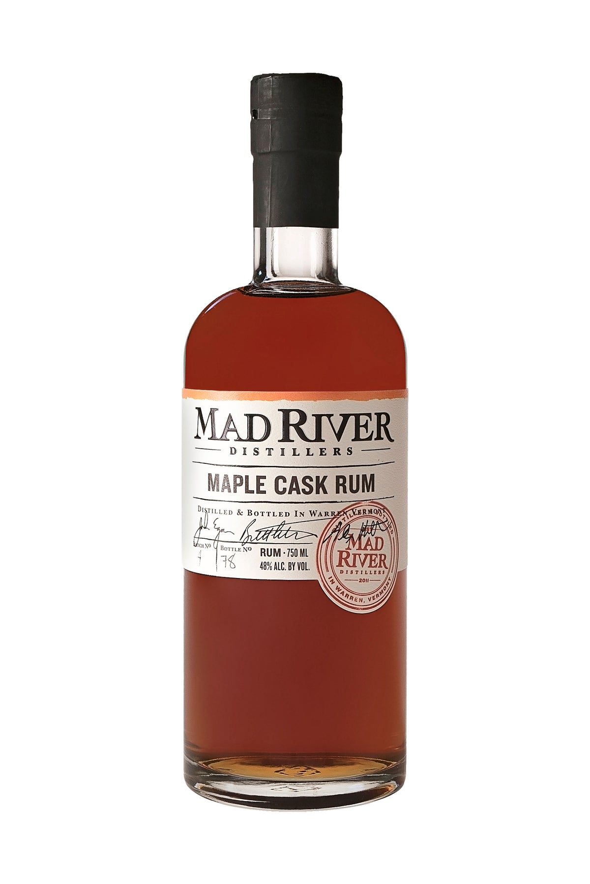 Mad River Distillers Maple Cask Rum 92 proof