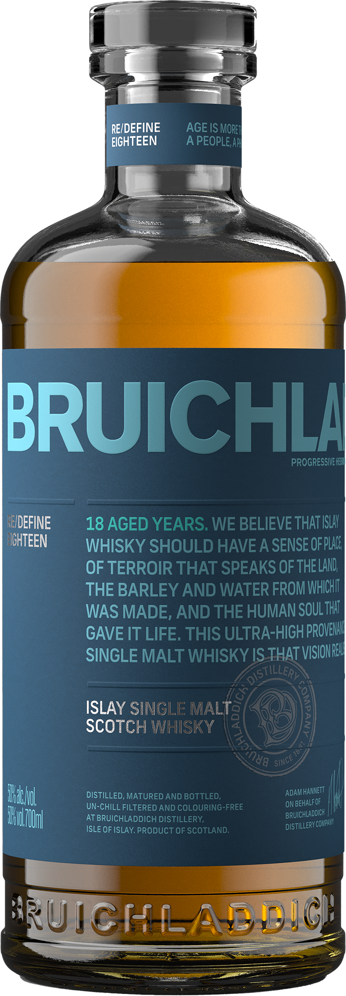 Bruichladdich 18 Years Old Islay Single Malt Scotch Whisky 100 Proof