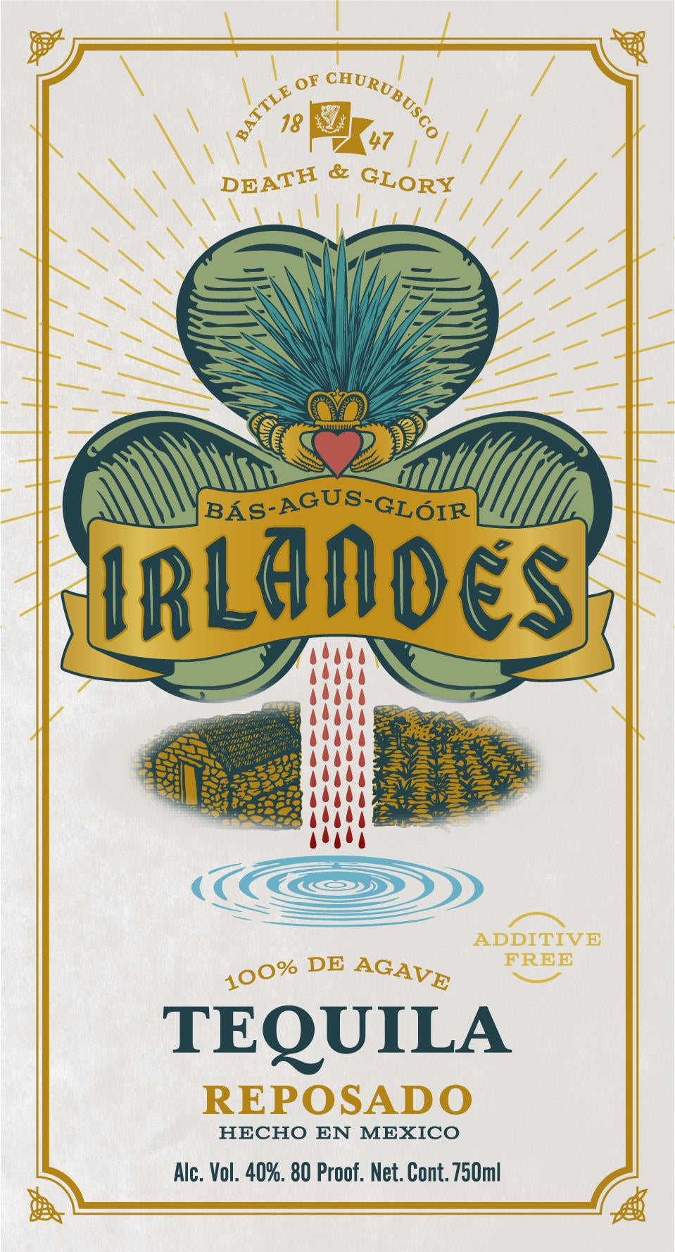 Irlandés Tequila Reposado Tequila 100% De Agave
