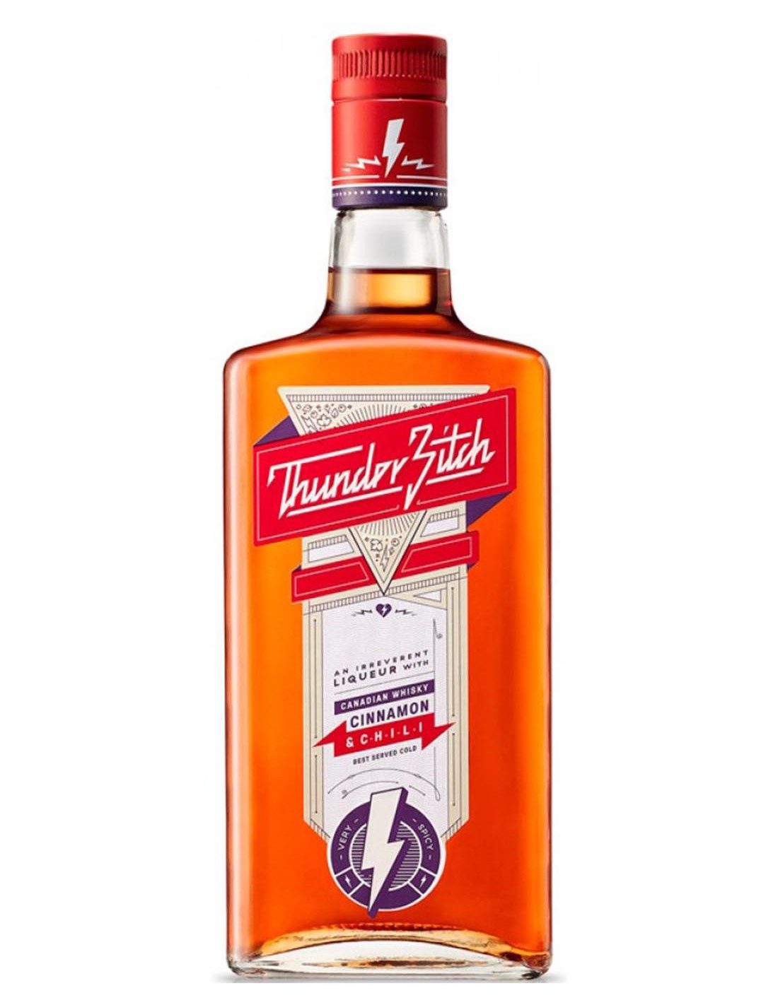 Thunder Bitch Whisky Cinnamon & Chili Liqueur And Canadian Whiskey