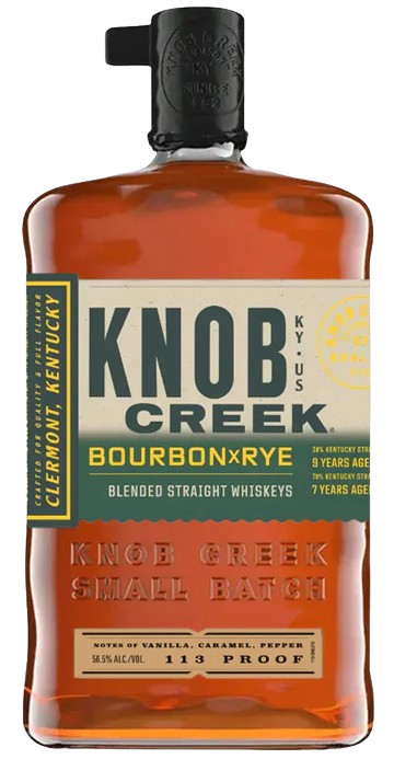 Knob Creek Bourbon X Rye Blended Straight Whiskeys 113 Proof