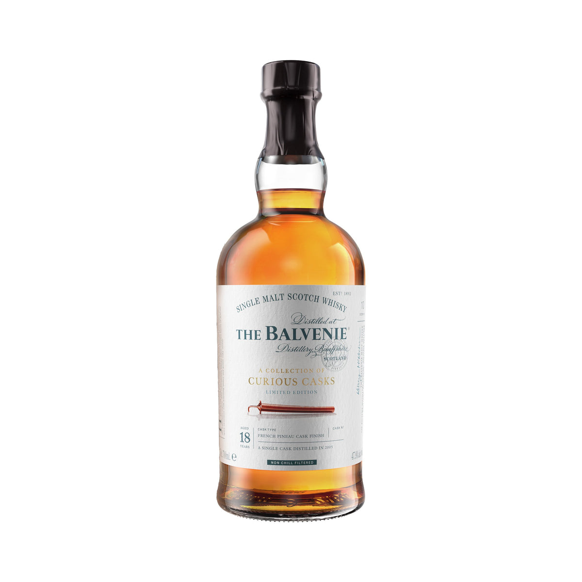 The Balvenie Ltd Ed A Cltn Of Curious Csk 18 Yrs Old French Pineau Cask Fnsh Bbn Brl Single Malt Scotch Whisky