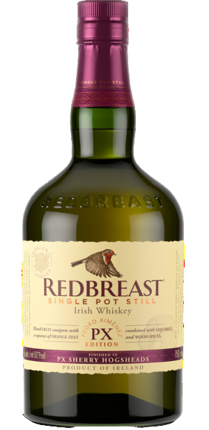 Redbreast Whiskey Iberian Series PX Edition Sherry Hogsheads Cask Single Pot Still Irish Whiskey