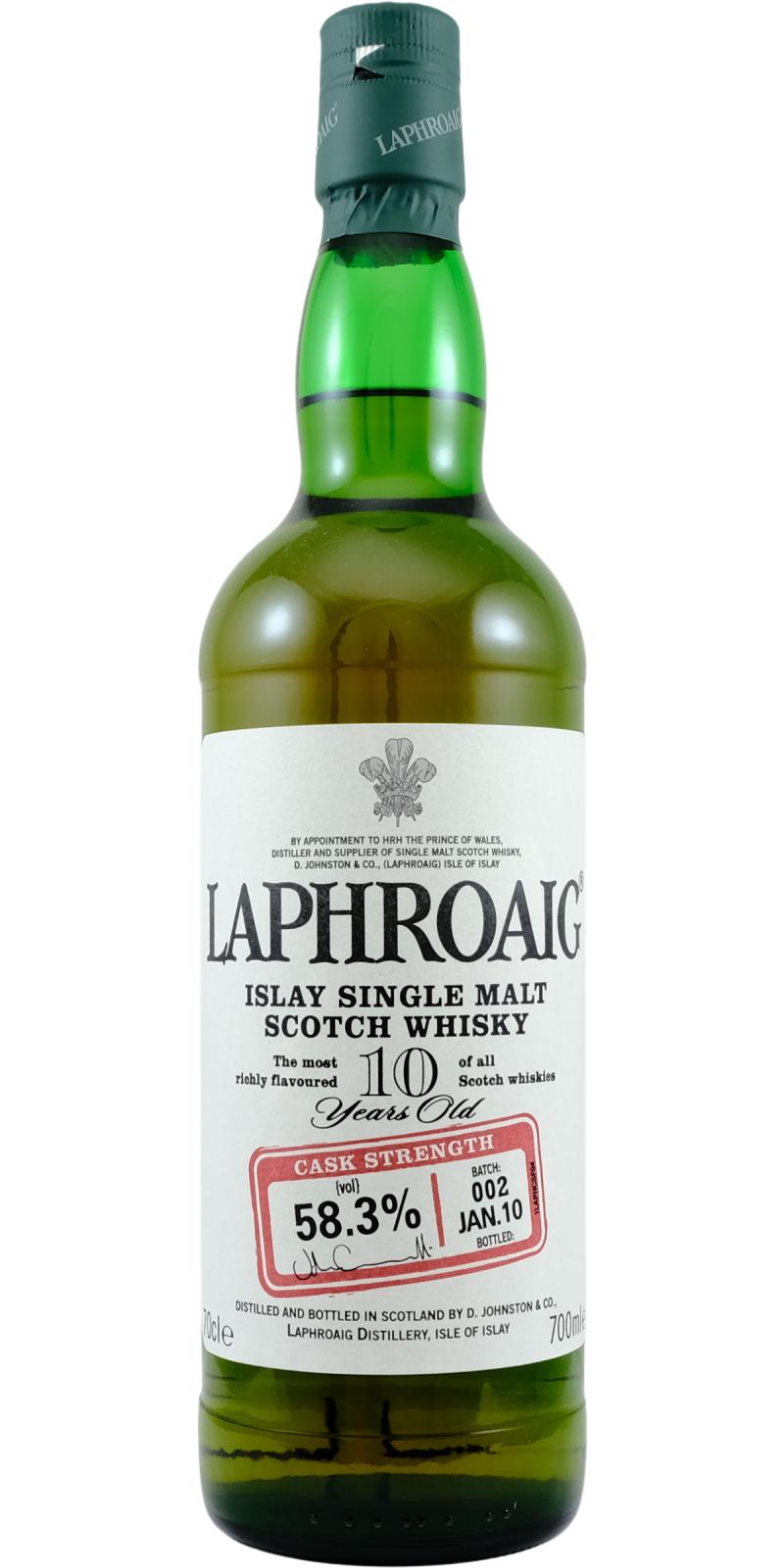 Laphroaig 10 Years Old Single Malt Scotch Cask Strength 116.6 Proof