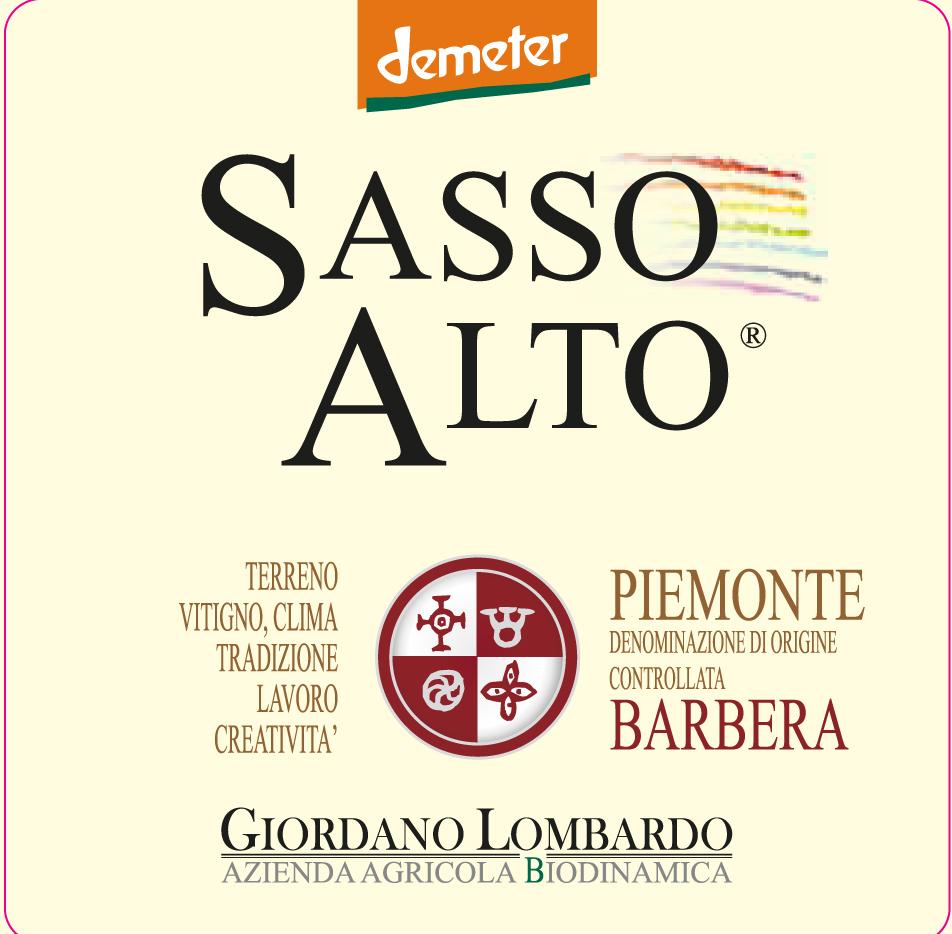 Giordano Lombardo Sasso Alto Barbera Piemonte