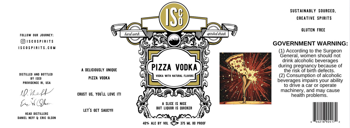 The Industrious Spirit Company Pizza Vodka