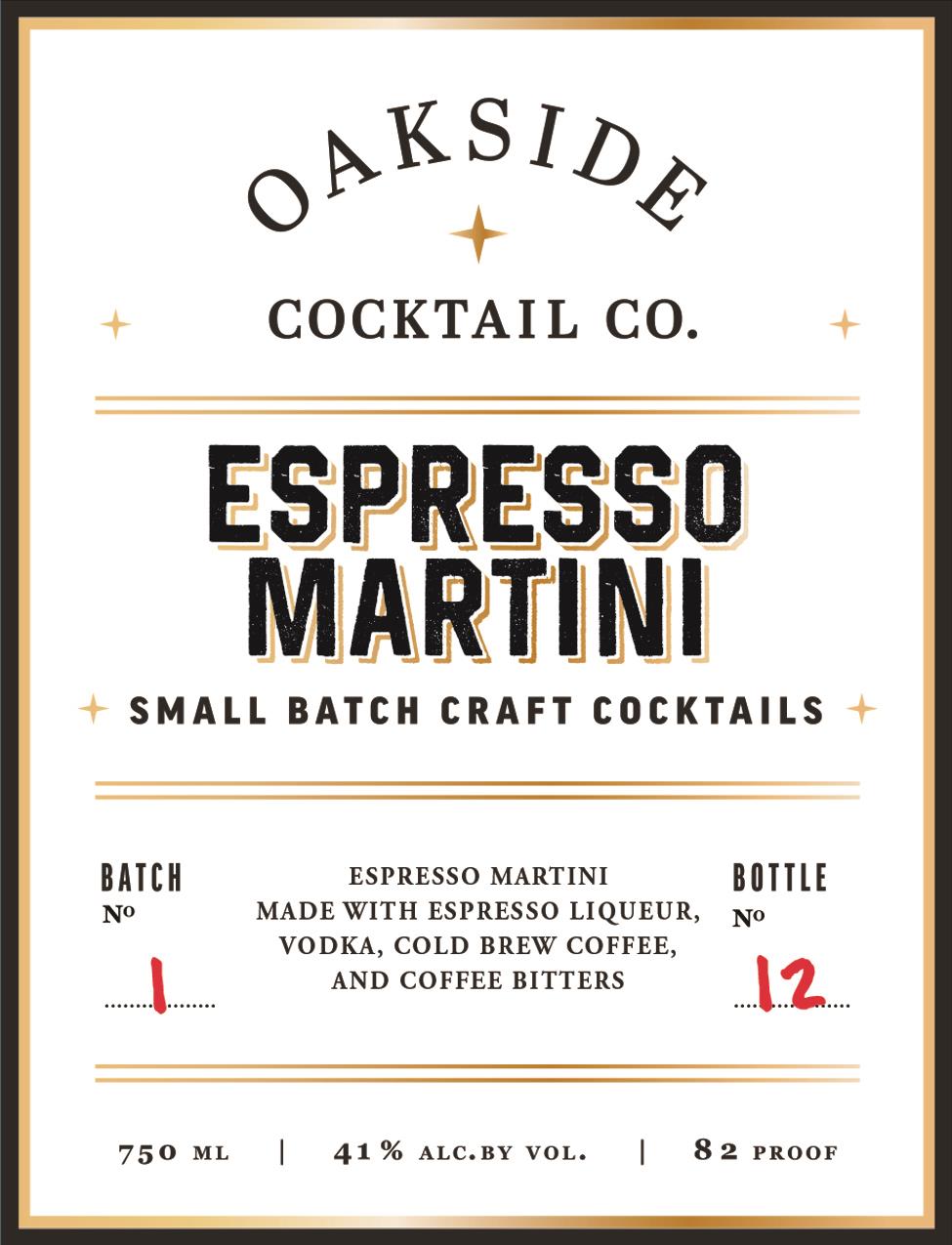 Oakside Cocktail Co. Espresso Martini Cocktails