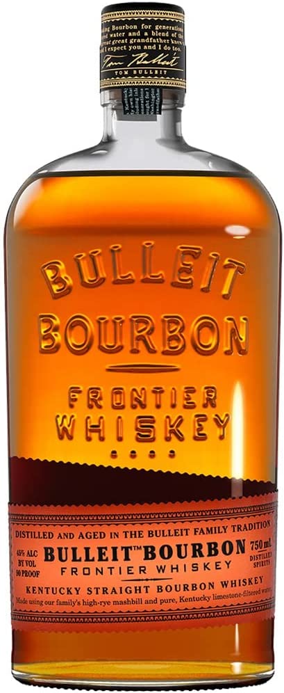 Bulleit Frontier Kentucky Straight Bourbon Whiskey 90 Proof (with Ice Mold & Spoon)