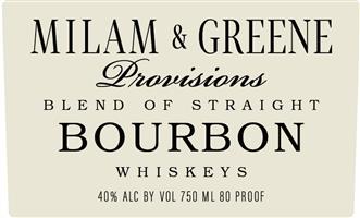 Milam & Greene Provisions Blend Of Straight Bourbon Whiskey