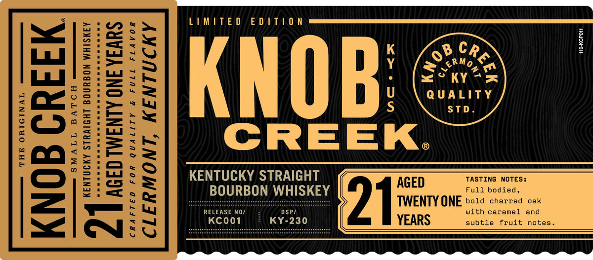 Knob Creek Limited Edition 21 Years Old Small Batch Kentucky Straight Bourbon Whiskey