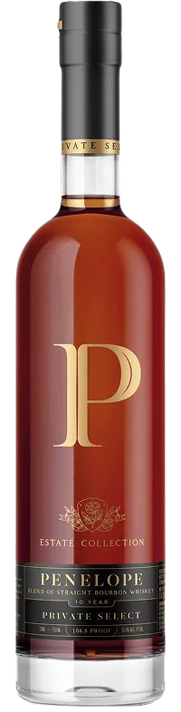 Penelope 2025 Estate Collection Private Select 10 Years Old Blend Of Straight Bourbon Whiskey 106.8 Proof