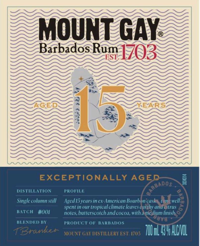 Mount Gay 15 Years Old Barbados Rum