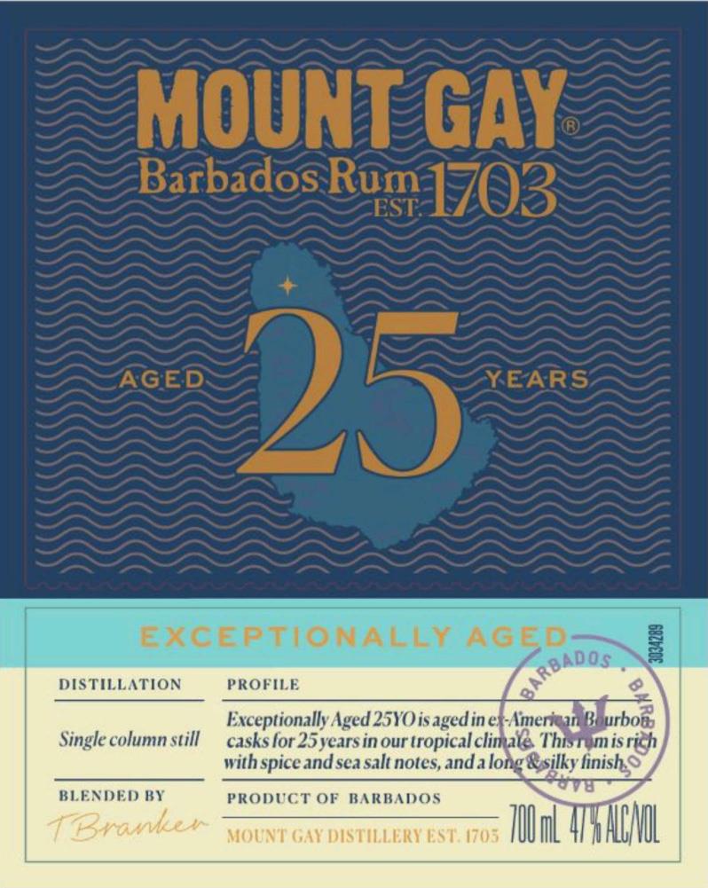 Mount Gay 25 Years Old Barbados Rum