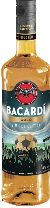 Bacardí Limited Edition Gold Rum (Soccer Label)