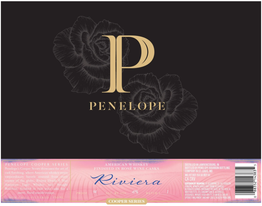 Penelope Copper Series Riviera American Whiskey Finished In Rosé Wine Casks