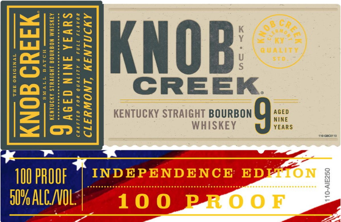 Knob Creek 9 Years Old Small Batch Kentucky Straight Bourbon Whiskey Independence Edition