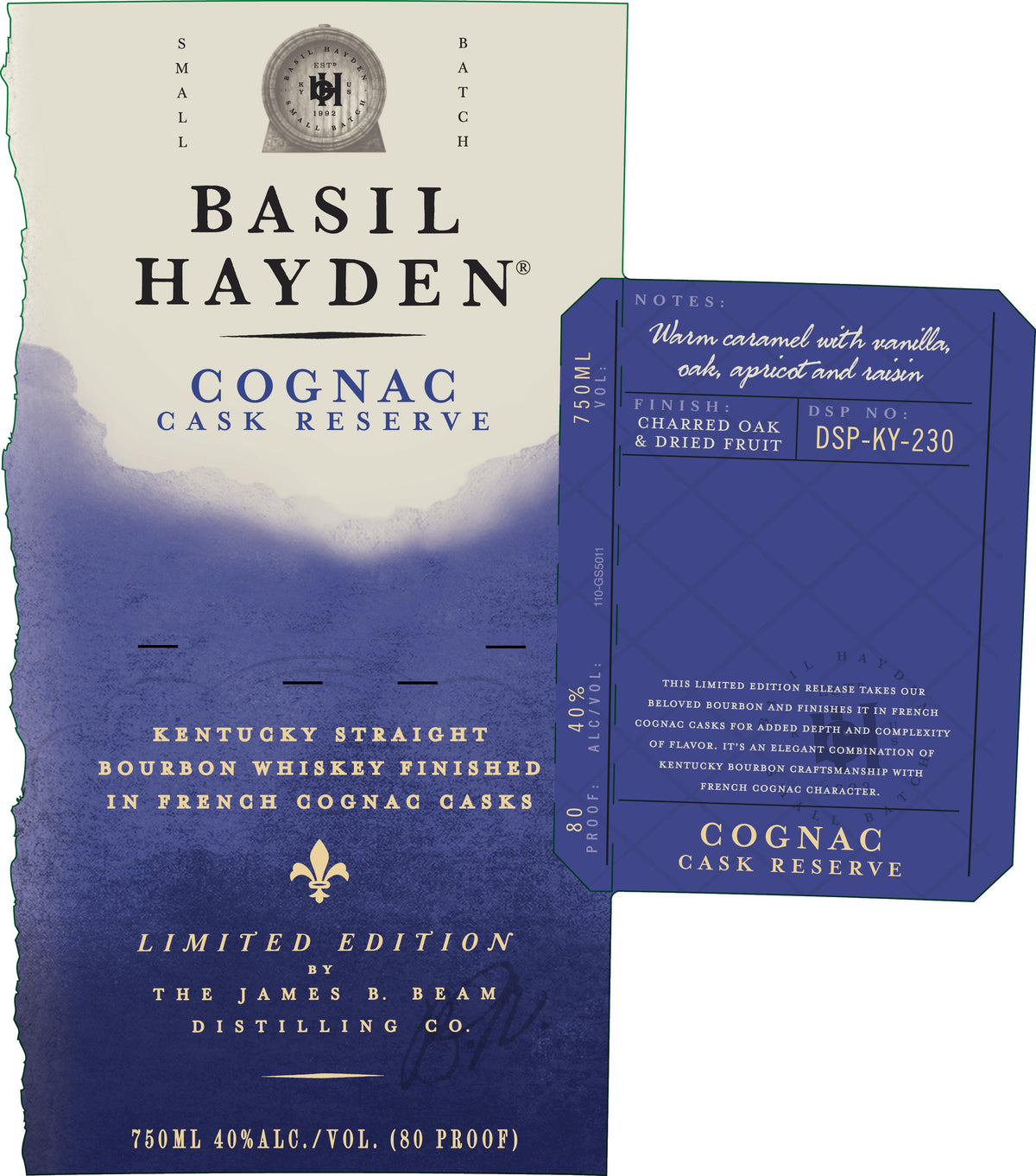 Basil Hayden Cognac Cask Reserve Kentucky Straight Bourbon Whiskey