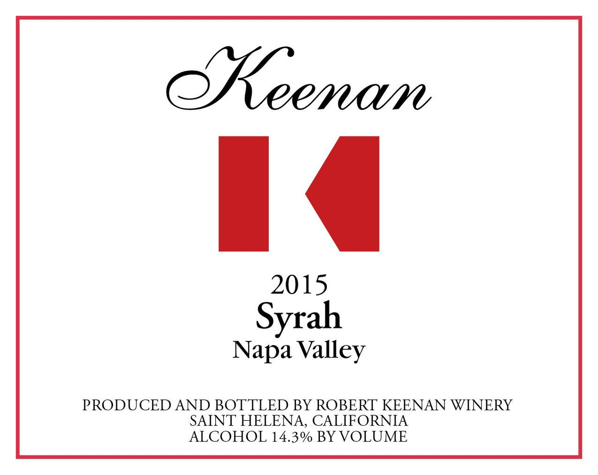 Keenan Syrah 40th Vintage Napa Valley