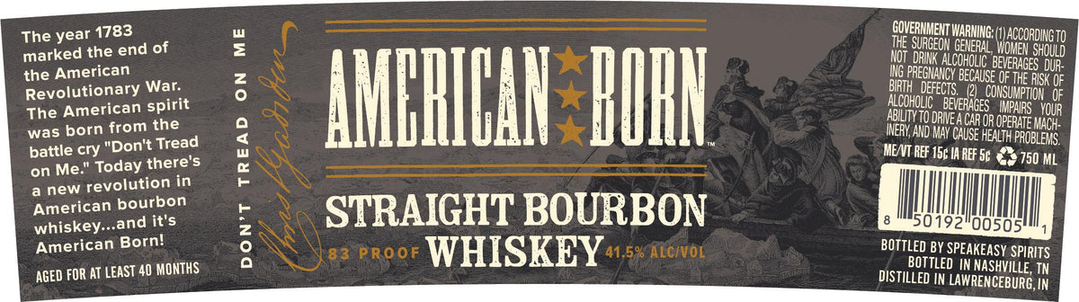 American Born Straight Bourbon Whiskey (Black Label)