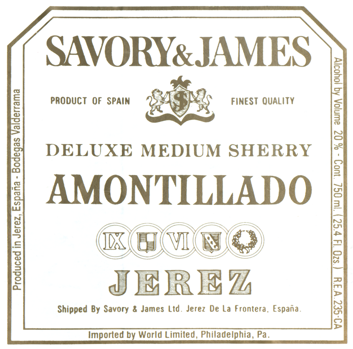 Savory & James Amontillado
