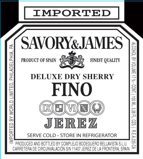 Savory & James Fino Sherry